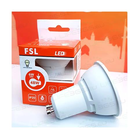 Gu10 Lampadina Led - 6,5w 6500k 520lm 38ã‚â° Cri>80 Dimmerabile - Foto 1